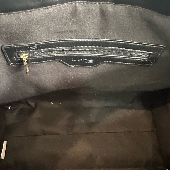 Bebe Beige Tote with Black Logo Straps NWT - Picture 3 of 9